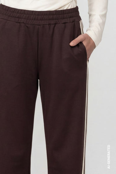 Wide Leg Hose mit Seitenstreifen