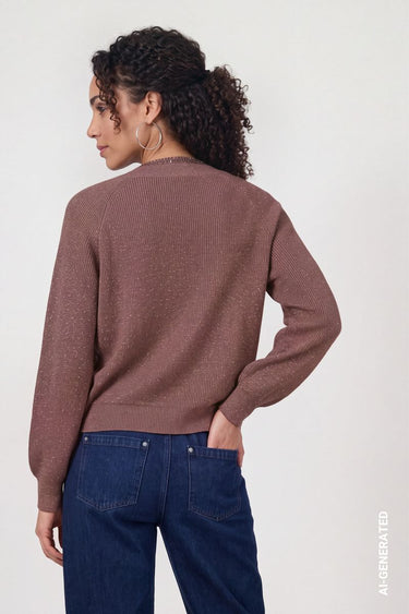 Strickpullover mit Schmuckkragen