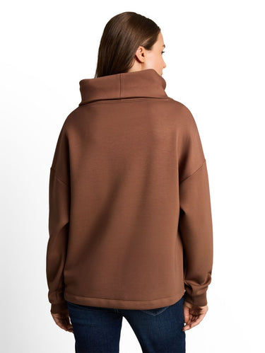 Scuba Sweatshirt mit Wasserfallkragen