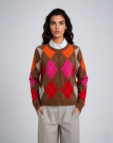 round neck cardigan 1/1 sleeves