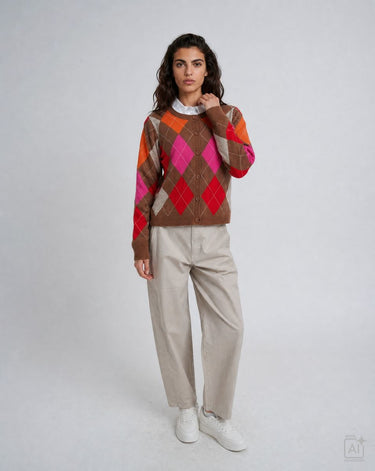 round neck cardigan 1/1 sleeves