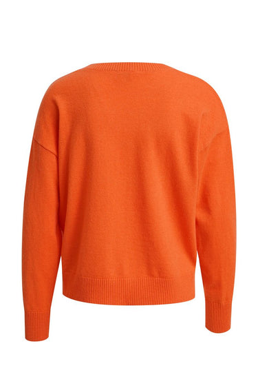 1/1 sleeve roundneck pullover with oversized shoulders