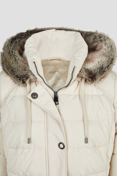 Jacke Down Free mit Kapuze und Webpelz