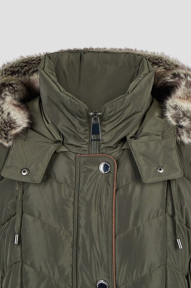 Jacke Down Free mit Kapuze und Webpelz