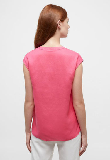 Eterna Damen Bluse Leinen ohne Arm