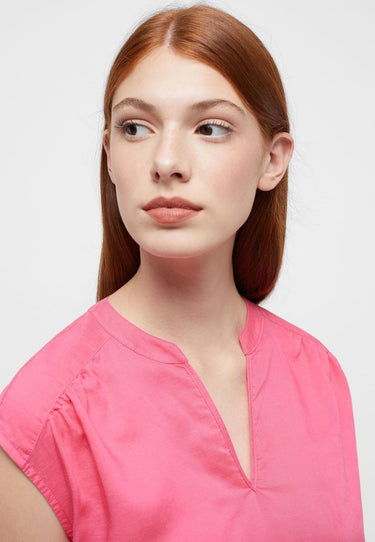 Eterna Damen Bluse Leinen ohne Arm