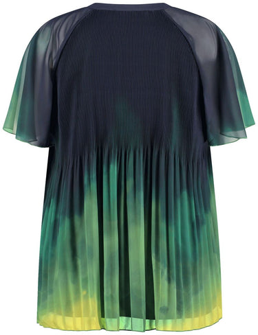 Plisseebluse mit kurzem Ärmeln