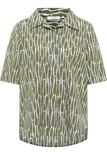 Bluse Popeline Kurzarm