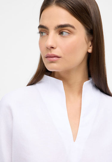 Eterna Damen Bluse Leinen Kurzarm