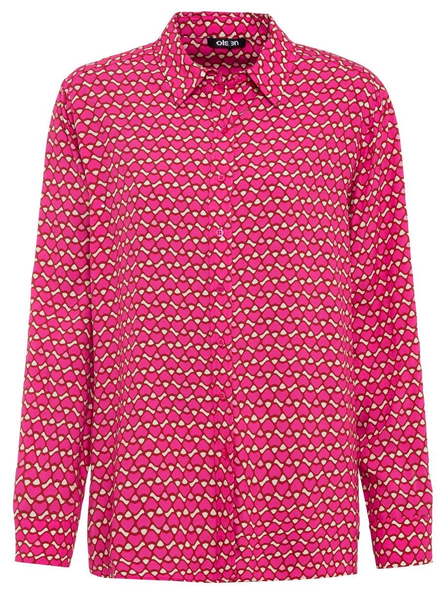 Olsen Damen Bluse Woven Long Sleeves