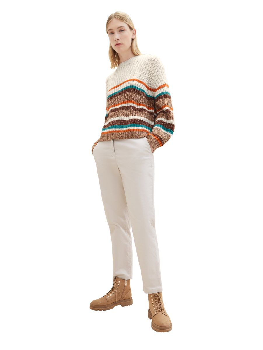 Tom Tailor Damen Gestreifter Strickpullover