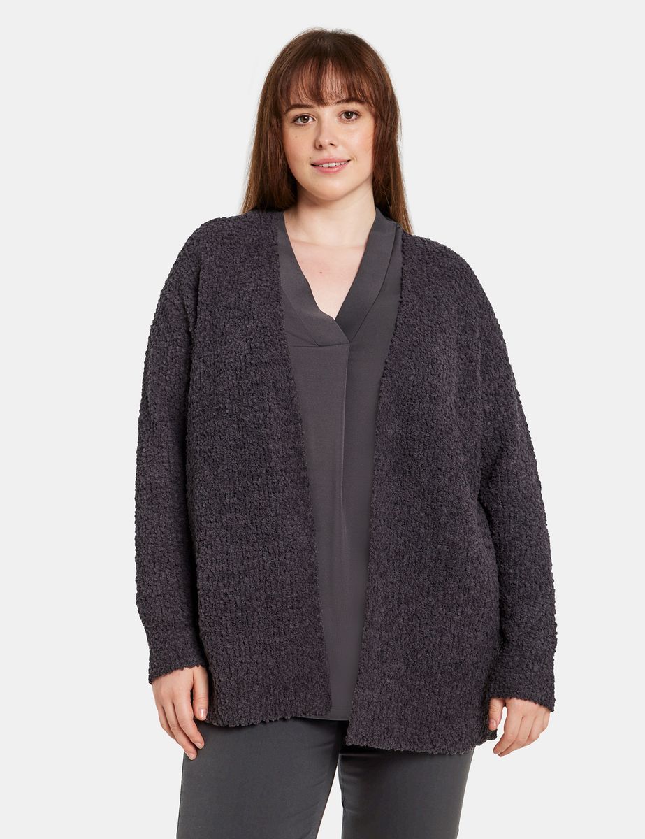 Samoon Damen Cardigan aus kuscheligem Strick