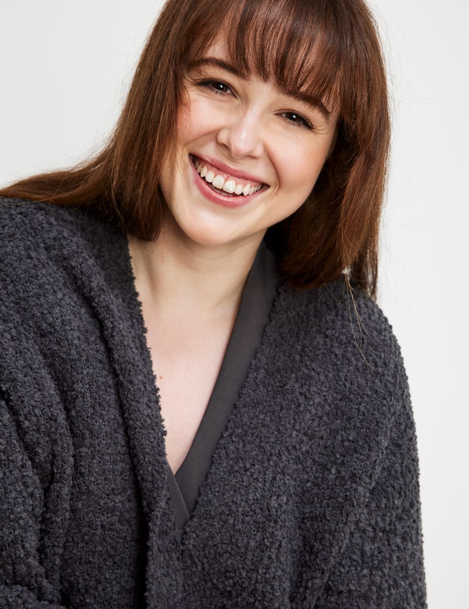 Samoon Damen Cardigan aus kuscheligem Strick